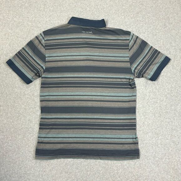 Travis Matthew Mens Golf Polo Shirt Size Small Blue Striped Short Sleeve Summer - Picture 2 of 7